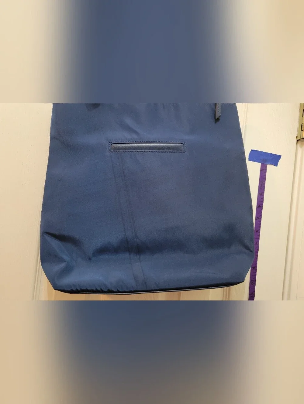 London Fog Navy Tote Bag with Front Zip Pocket
